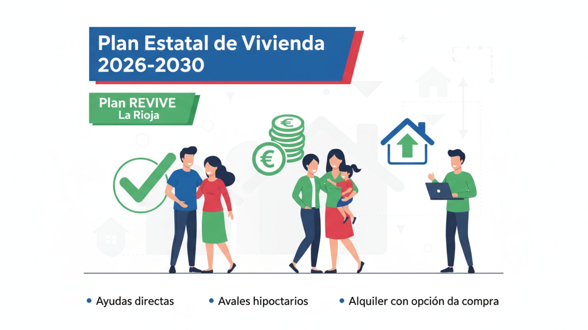 Plan Estatal de Vivienda 2026-2030 y Plan REVIVE La Rioja - Ayudas directas compra primera vivienda jóvenes
