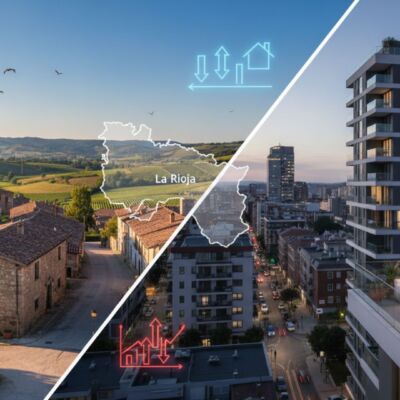 Contraste precios vivienda pueblo rural vs ciudad La Rioja - Diferencia compra 2026